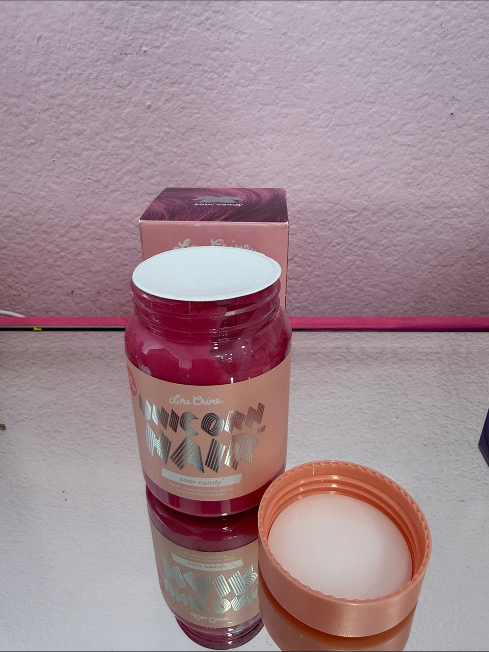 Lime Crime Unicorn Hair Hair Dye - Bright Magenta Pink-SOUR CANDY